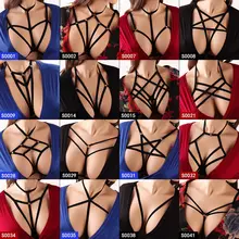 Женский сексуальный бюстгальтер Фетиш грудь бондаж белье Эротический Готический бюстгальтер пояс с резинками подтяжки