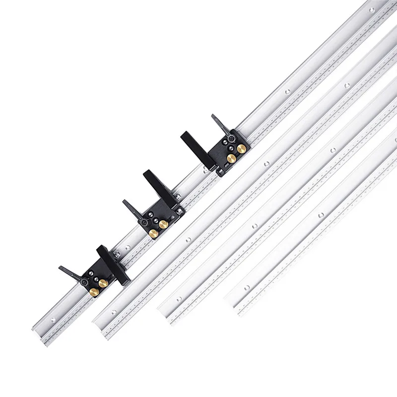 Продажа Прочный 600 800 1000 1220 мм Алюминий сплав Т образная дорожка Деревообработка Т образными пазами дорожка со шкалой дорожки для деревообработки