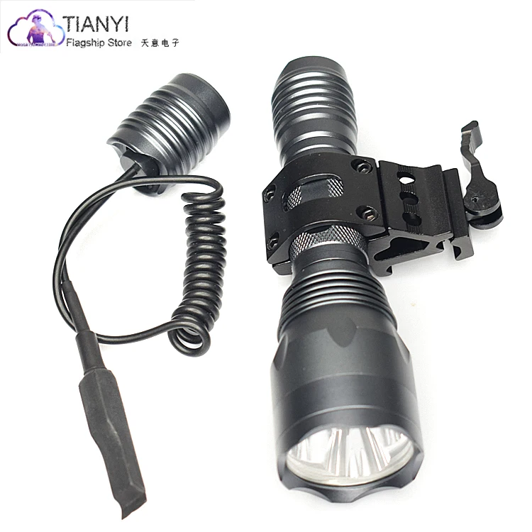 

520-535 nm wavelength Torch LED Tactical Flashlight Torch Pressure Switch with 1'' Offset Mount for Hunting Hiking flashlight