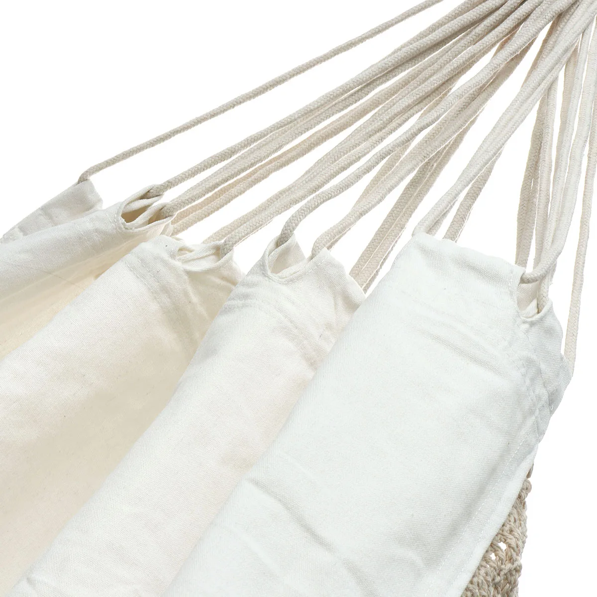 Pure Cotton Hammock Macrame 2 Person Swing Bed Garden Outdoor Hanging Chair New with stroage bag
