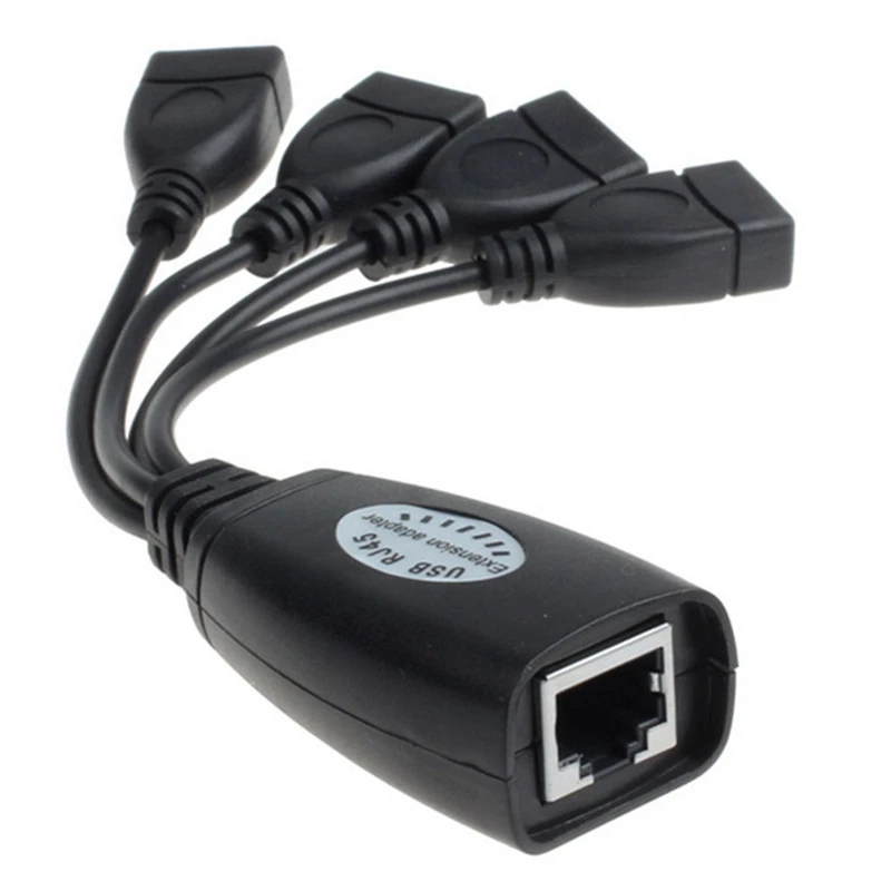 Ethernet RJ45 до 4 USB 2 0 адаптер удлинитель более 150 футов Сетевой удлинитель| |