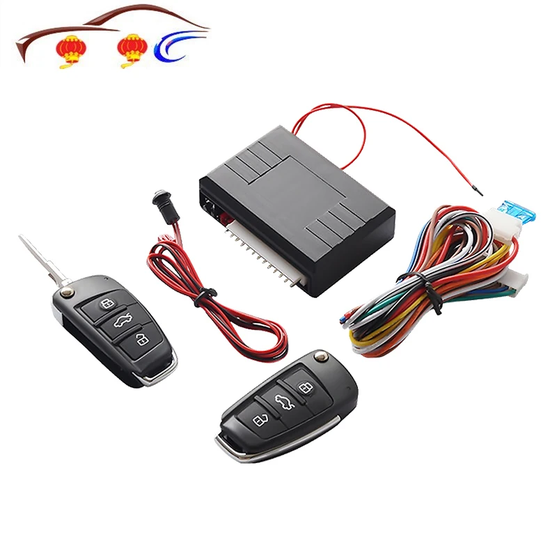 Universal Car Auto Keyless Entry System Button Start Stop Led Keychain Central Kit Door Lock