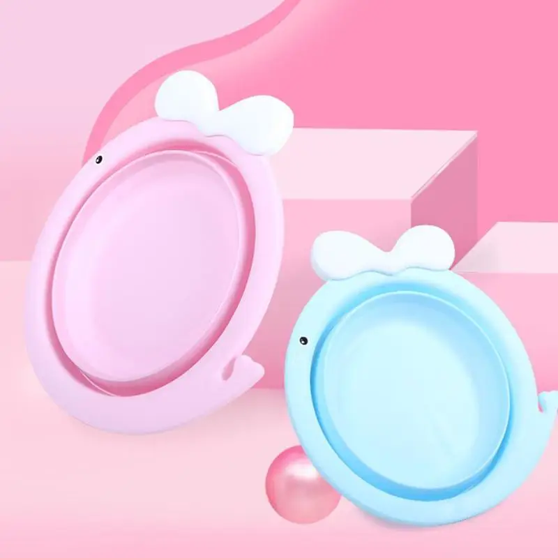 Thicken Baby Portable Cute Washbasin Kids Bath Tub Infant Face Foot Bathtub Newborn Infant Face Foot Butt Wash Basin for Babies