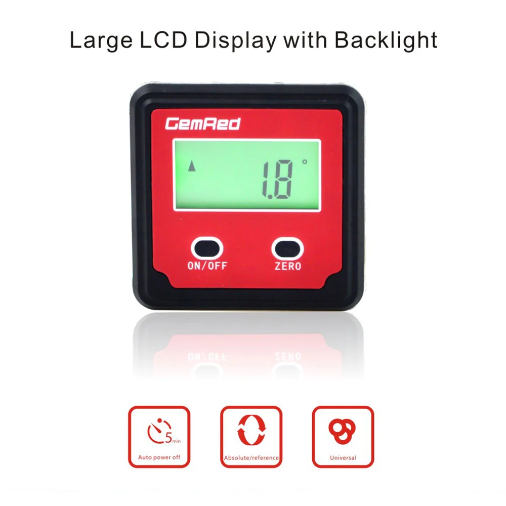 

Portable Digital protractor angle finder level box inclinometer angle measuring tool with magnetic base