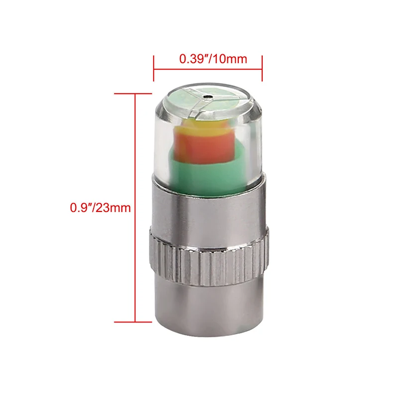 

4pcs Car Tire Pressure Cap Valve Tyre Cap Dust Monitor Wheel Tire Pressure 38-32-36 PSI Sensor Indicator Diagnostic Tools
