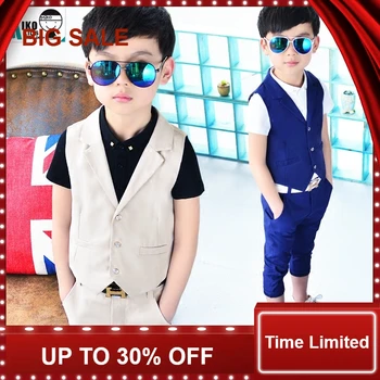

New Children Suit Baby Boys Suits Kids Blazer Boys Formal Suit For Weddings Boys Clothes Set Kids Vest+Pants 2pcs 3-9Y