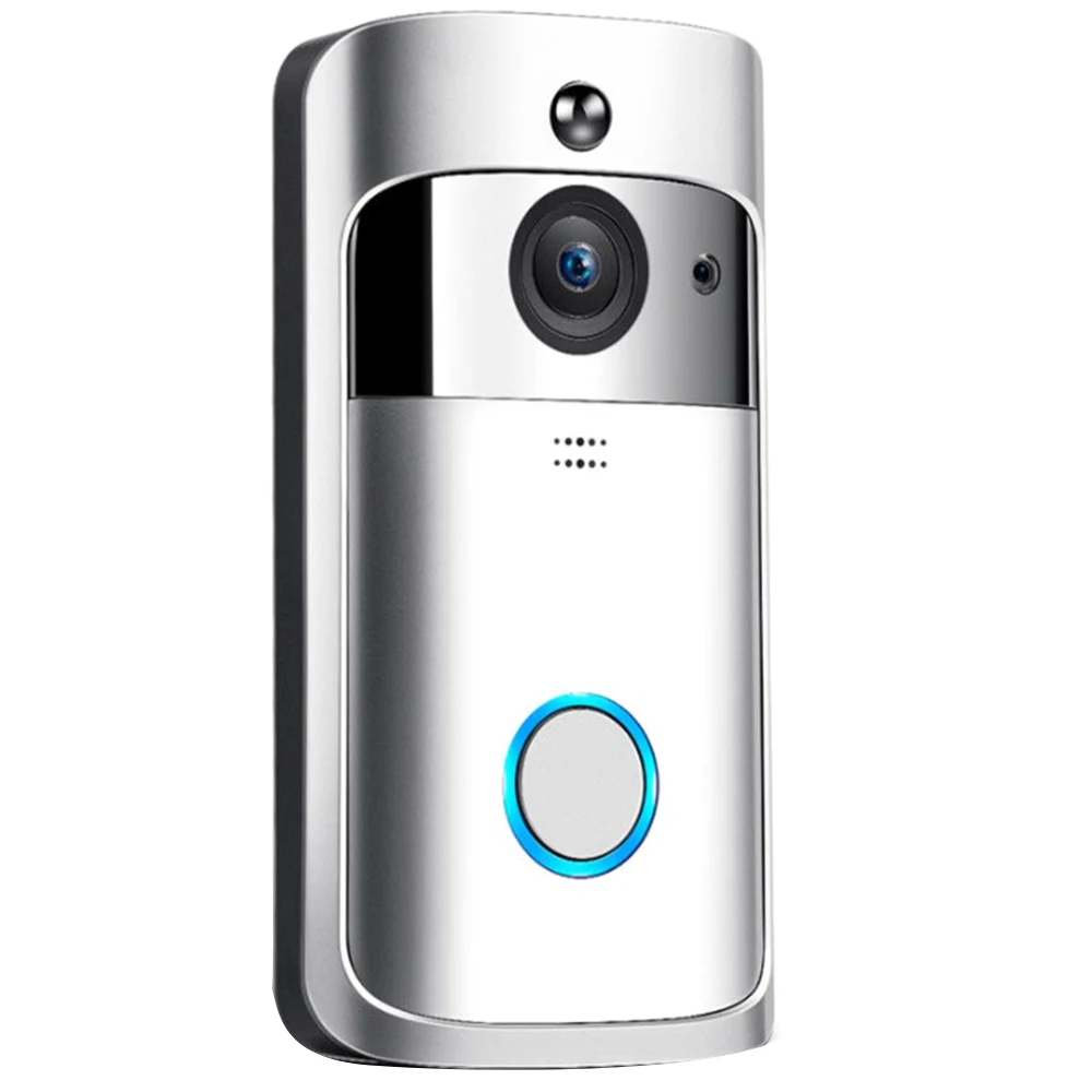 

Video Wireless Doorbell 720P HD Home Security Camera with Wide Angle Night Vision PIR Motion Detection App Control