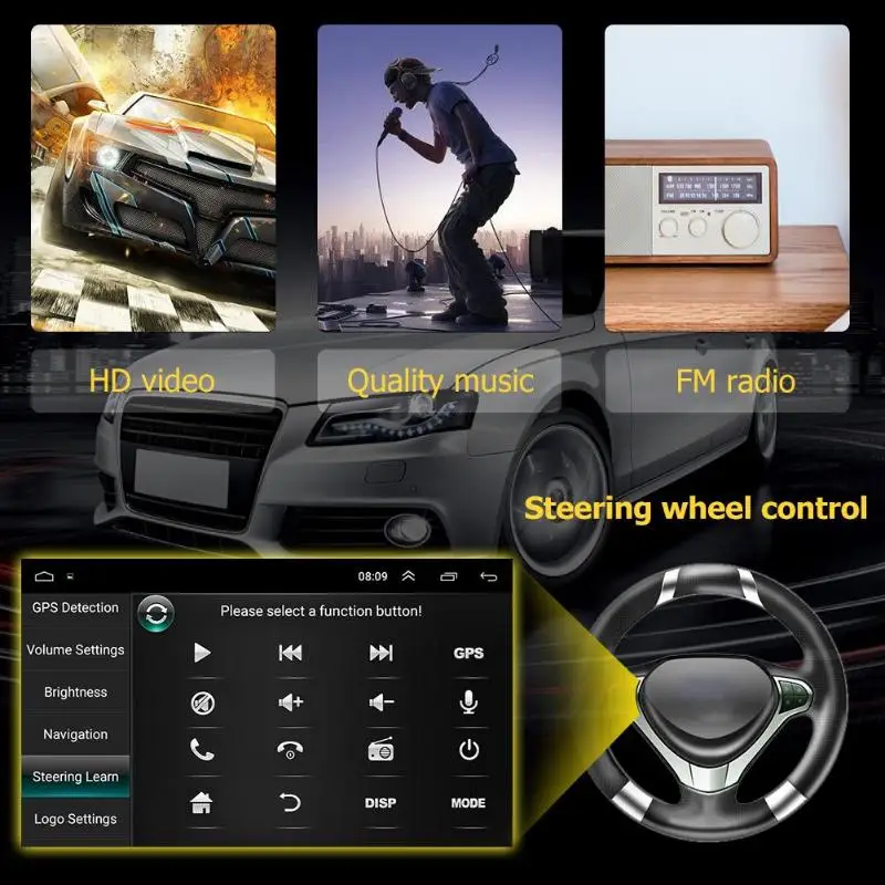  A5 7 Zoll Android 8.1 Auto Stereo MP5 Player GPS Navi FM Radio WiFi BT4.0 DVR eingang WiFi Handy La