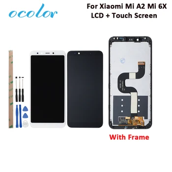 

ocolor For Xiaomi Mi A2 LCD Display And Touch Screen With Frame 5.99'' Replacement For Xiaomi Mi 6X Phone With Tools +Adhesive