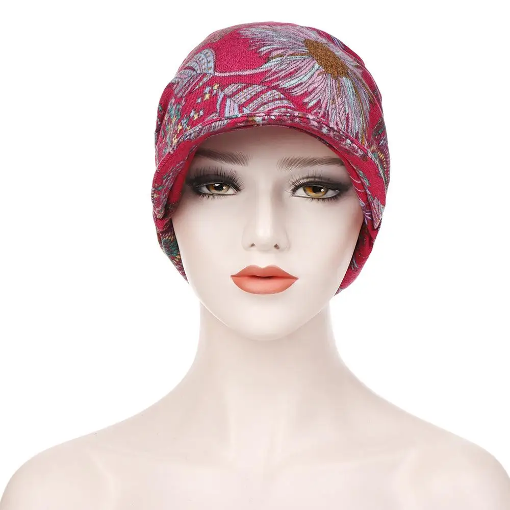 Newsboy Caps For Women Print Visor Beanies Cap Berets Warm Fashion Cold Weather Hats Elegant Autumn Winter Hats Warm Thick New