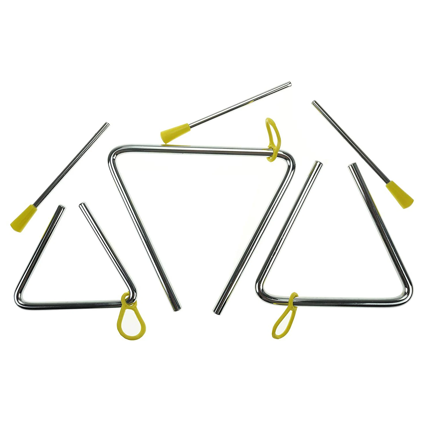 Шьет-стальной ритм музыкальный ударный треугольник-инструменты с бойцами, набор из 3