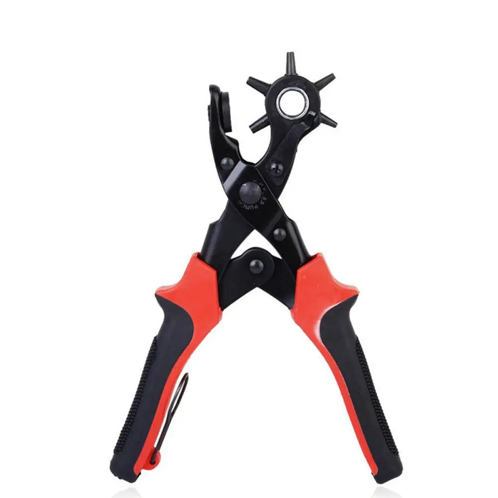 

Adeeing Leather Belt Eyelet Hole Punch Pliers Heavy Duty Band Revolving Puncher