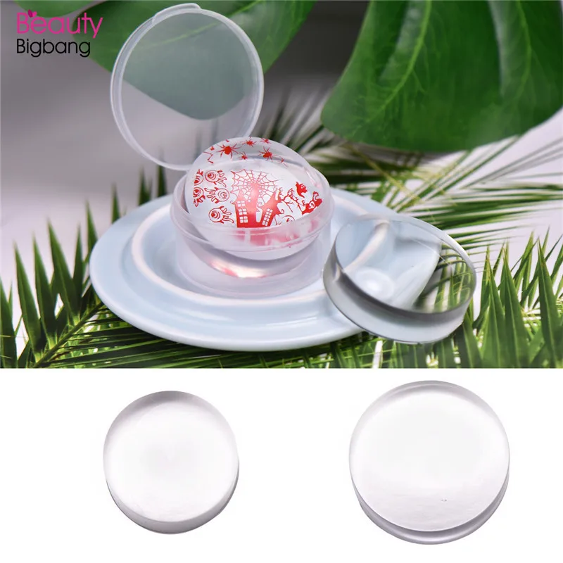 BeautyBigBang 1 шт прозрачные силиконовые штампы для ногтей 2,8 см/3,8 см резиновый штамп для маникюра и дизайна ногтей