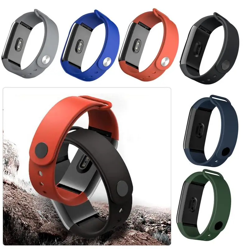 

For Amazfit Cor Fitness Silicone Band Soft Silicone Lightweight Breathable Skin-Friendly Replacement Wristband Strap Anti-sweat