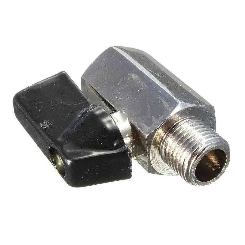 1/4inch Bsp Ball Valve Threads Tap Male to Female Air Compressor Hose Chrome Brass