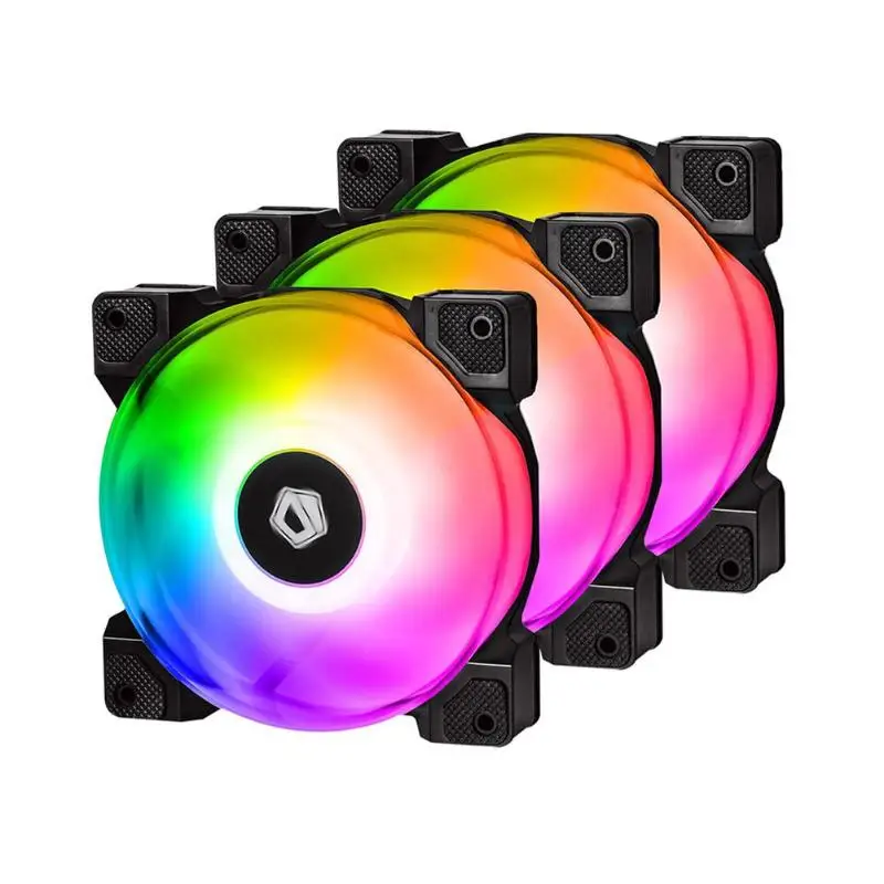 

3pcs DF-12025-ARGB TRIO Motherboard Sync PWM PC Case Dual Ball Bearing Cooling Fan Cooler 4Pin Power Supply + 3Pin RGB Interface