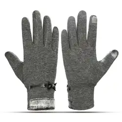 2018 модные женские туфли Зимние перчатки женские хлопковые перчатки Открытый Теплые перчатки полный пальцев