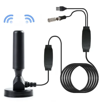 

Hdtv DTMB USB Amplifier Ground Wave Indoor Aerial Digital Television Black Antenna TV Car Drop Shipping #1121