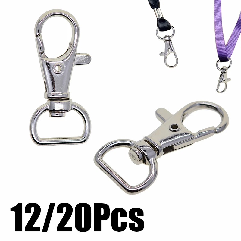 

12/ 20pcs Claw Swivel Trigger Clips Snap Hooks Key Ring Hook DIY Accessories
