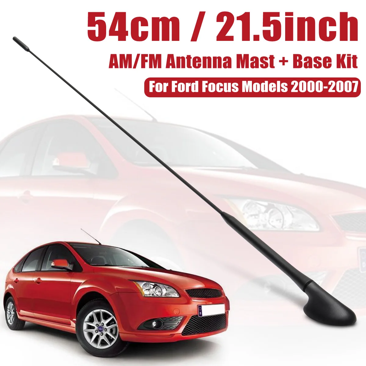 Antena mástil de techo para coche, Radio AM/FM, Kit de Base para Ford Focus modelos 2013-2022 XS8Z-18919-AA XS8Z18919AA, 1 ud. ► Foto 1/6