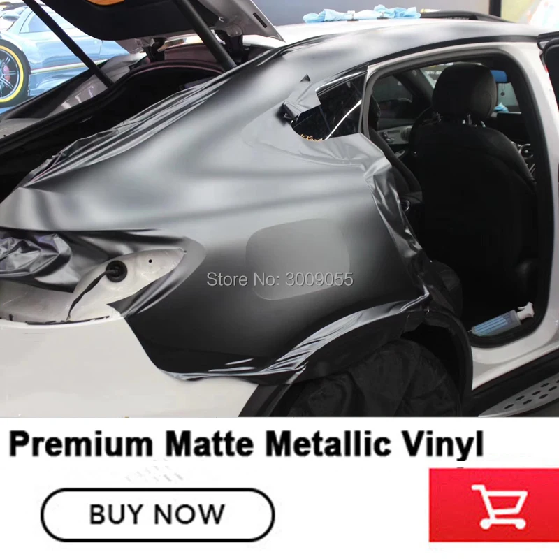 

Matte Metallic pearl metal titanium Vinyl Wrapping film Germany solvent based low initial tack adhesive