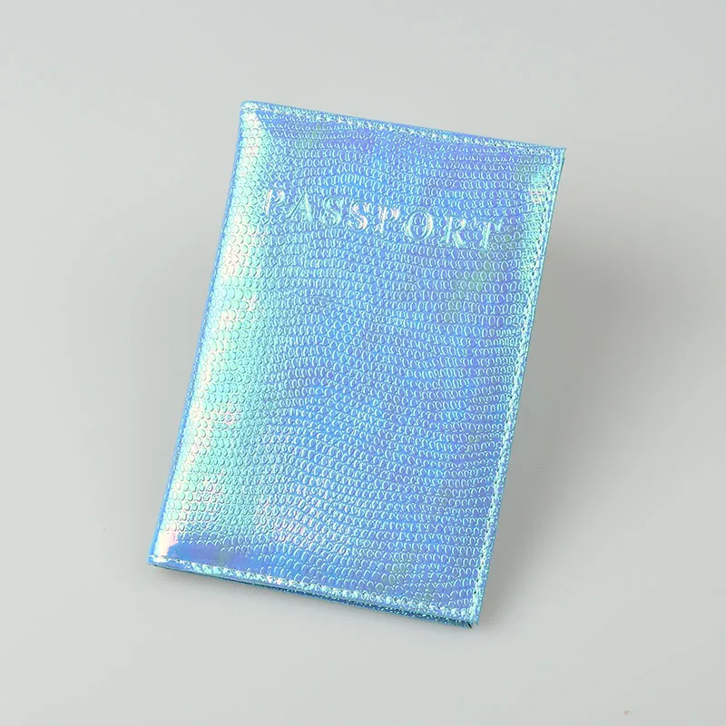 DIKEDAKU блестящая Обложка для паспорта из искусственной кожи для женщин, Дорожная карта, билетный чехол держатель для паспорта, милые английские обложки для паспорта
