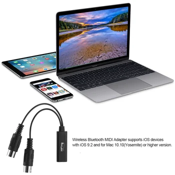 

HiFing Wireless Bluetooth MIDI Adapter Bluetooth 4.0 5-pin DIN MIDI Adapter