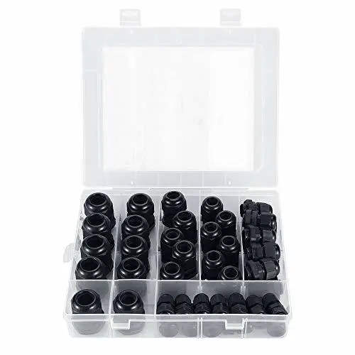 Najtaniej Makerele dławik kablowy zestaw z tworzywa sztucznego wodoodporna regulowany 3 15mm dławnice do kabli stawów, czarny