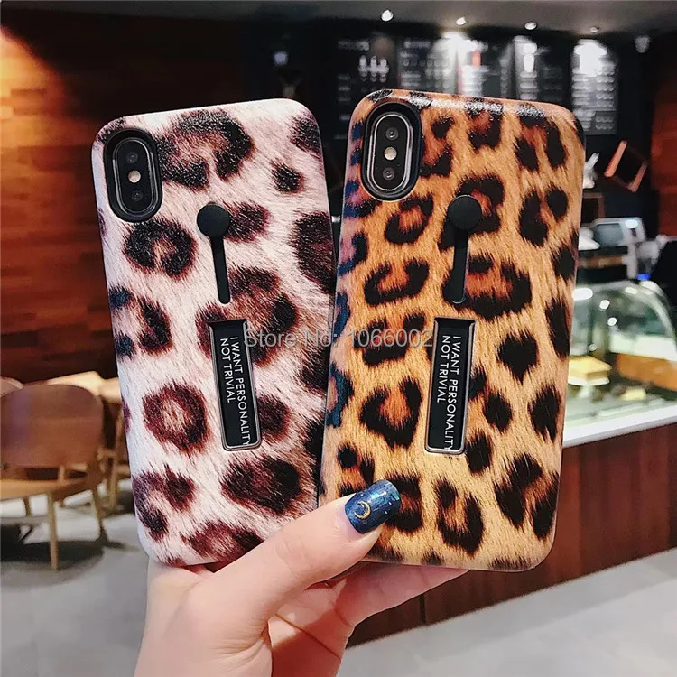 Милые чехлы с леопардовым принтом Jaguar Paw для iPhone XS Max XR X 7 8 Plus 6 6S петля на палец