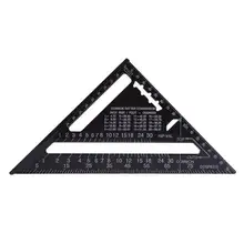 7 дюймов угловой измерительный прибор метрических Алюминий сплава Треугольные измерительной линейкой; деревянных Скорость квадратный Треугольники угломер золотого песка