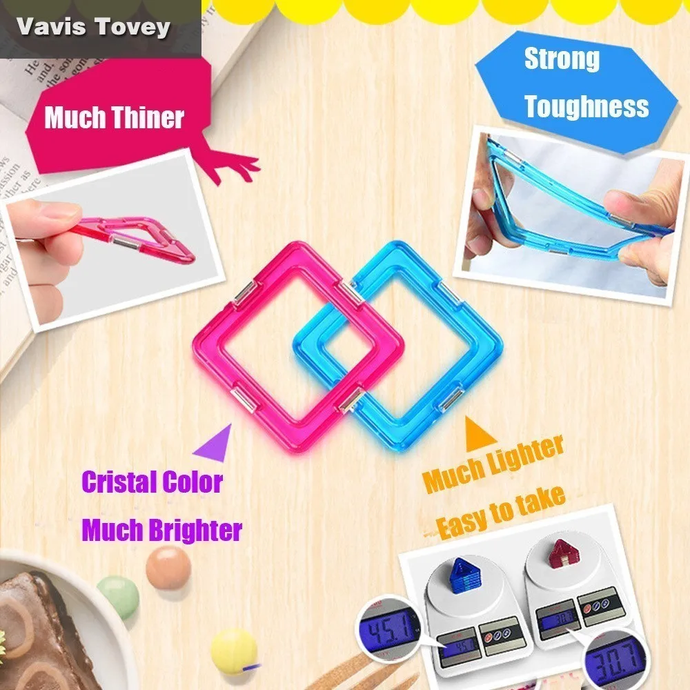 

Vavis Tovey 3D Crystal Blocks Magnetic Building Blocks Model Building Toys Designer Bricks Magnetic Toys