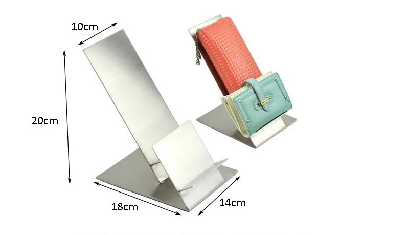 Металлический отображение кошелька подставка стойка для кошельков сумка стеллаж для выставки товаров RWA002