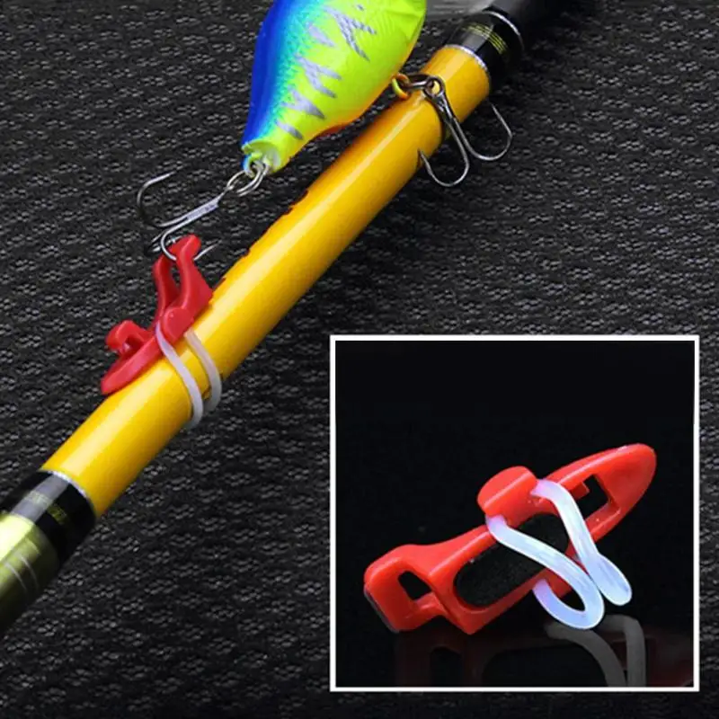 

Fishing hook retainer fishing rod bait holder rubber ring fishing rod accessories safety fixed bait equipment 3cm/1.18"
