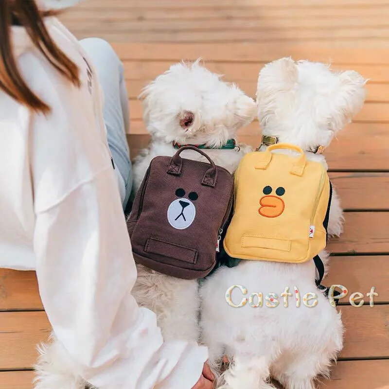 Уличный рюкзак для собак из мультфильма, переноска для домашних животных, легко стирается для маленьких и средних размеров, переноска для щенка, пуделя, мопса, 1 шт