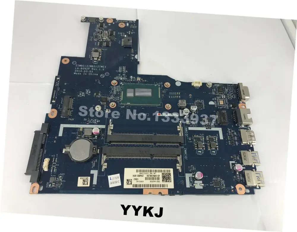 

ZIWB2/ZIWB3/ZIWE1 LA-B092P For Lenovo B50-70 B50-80 Laptop Motherboard SR1E8 3558U mainboard