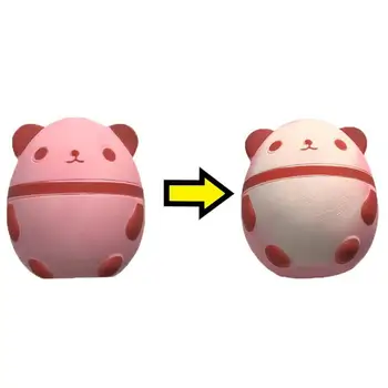 

Kids Stress Reliver Cute Temperature Sensing Panda Egg Shape Squishy Toy Decor