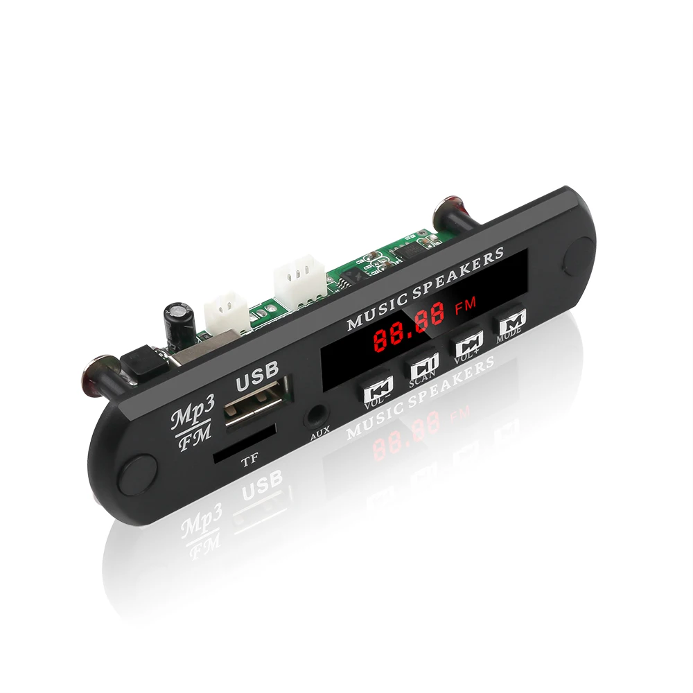 KEBIDU Автомобильный MP3 WMA WAV декодер плата плеер аудио USB TF FM радио модуль 5 в 12 В с