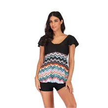 Meihuida Swimwear Women Two Piece Set Tummy Costume Tankini Swim Dress Bikini Bathing Swimsuit Biquini Plus Size Swimwear M-4XL flounce swim dress set