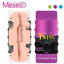 Meselo Dual Channel Male Masturbator Anal Vagina Real Pussy Masturbator For Man Gay Erotic Adult Sex Toys For Men Masturbatings