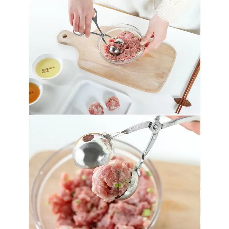 Meatball Maker Плесень 304 из нержавеющей стали мягкие DIY рисовое мясо рыбы аппарат для лепки рисовых шариков Совок клип простая конструкция кухонный инструмент