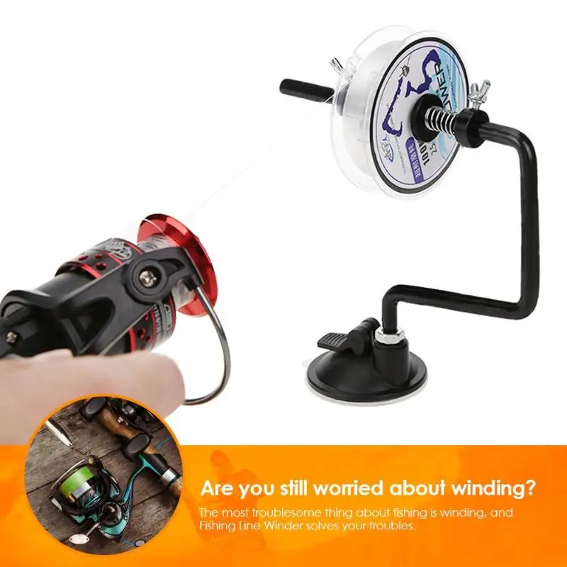

Portable Aluminum Alloy Fishing System Line Winder Reel Spooling Winding Suction Cup Spooler Outdoor Fishing Tools Accessories