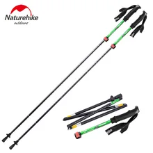 Naturehike 1 adet hafif beş bölüm Fold baston Ultra hafif 7075 sünger kolu profesyonel kilit Trekking kutup NH15A