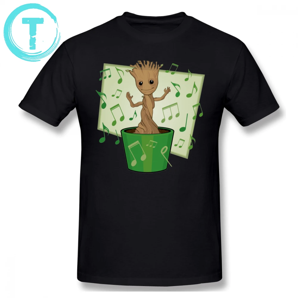 

Groot T Shirt Dancing Baby Groot T-Shirt Male Cotton Tee Shirt Streetwear Plus size Short-Sleeve Fun Graphic Tshirt