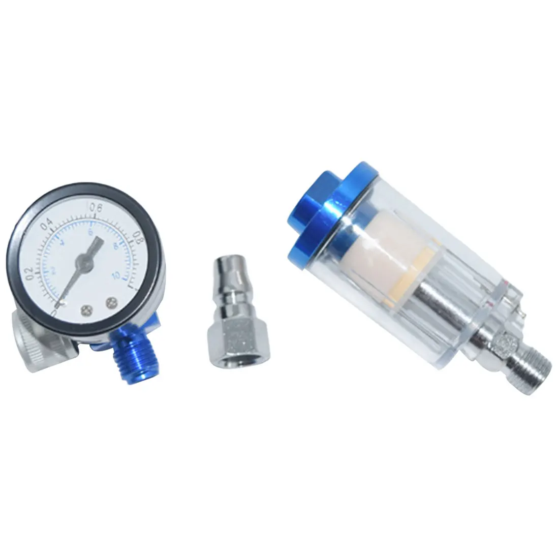 Pneumatic Tool Hot Spray Gun Air Line Mini Filter Water Trap Clear