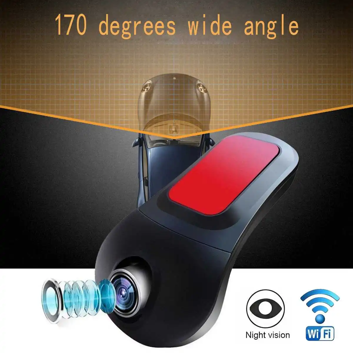 Koop Mini Wifi Auto DVR Camera Nachtzicht Dual Lens Video Recorder Auto Dvr Dashcam Camcorder Auto Registrator voor Smartphone