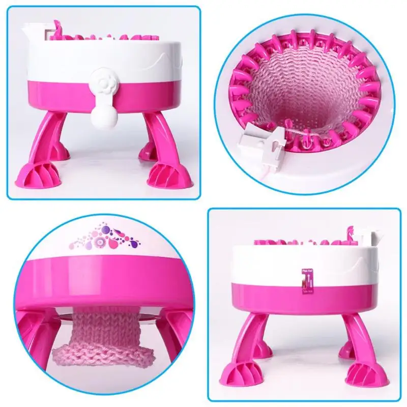  Needle DIY Hand Knitting Machine Weaving Loom for Scarf Hat Kids Children Pretend Play Toys Educati