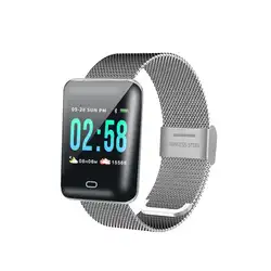 Водонепроницаемый Bluetooth Смарт часы Спорт монитор сердечного ритма 180 mAh IP67 4,0 умный браслет серебристый, черный