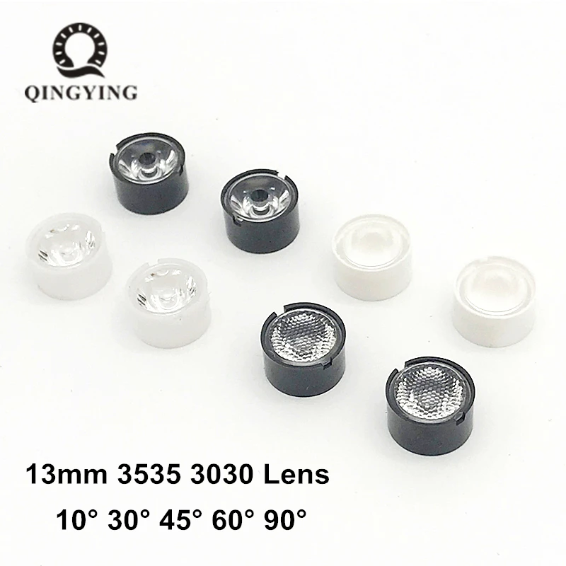 5-50pcs Cree Led Lens 13mm 10 30 45 60 90 Degree Lens Holder For 1w 3w 5w  3535 Xpe Xpg Emitter Plano Reflector Collimator - Lenses - AliExpress