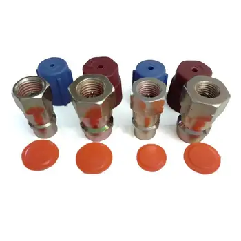 

4 Kinds A/C 3/8 7/16 Port Adapter Retrofit Quick Release R12 Port To R134a With Caps Valves Durable Quality Quick Disconnect