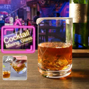 

550ml Cocktail Mixing Glass Crystal Bartender Drinkware Beer Drink Whiskey Cup For Beer Steins Whiskey Red Wine Grape Transparen